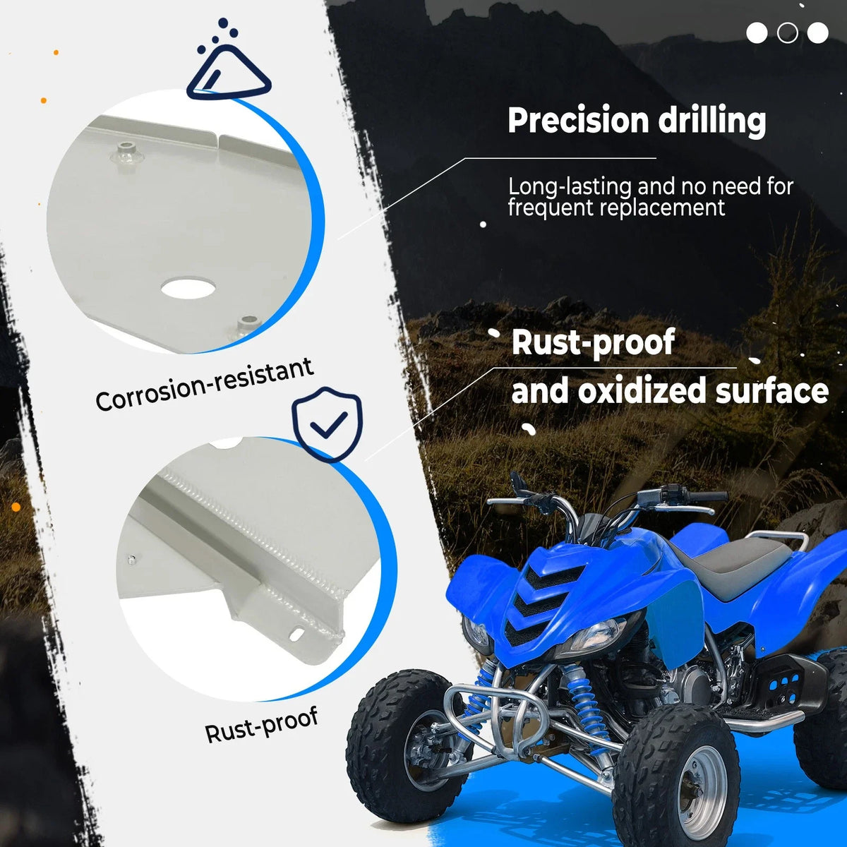 Skid Plate for Yamaha Raptor 660 660R - Chassis Glide & Swingarm (2001-2005)