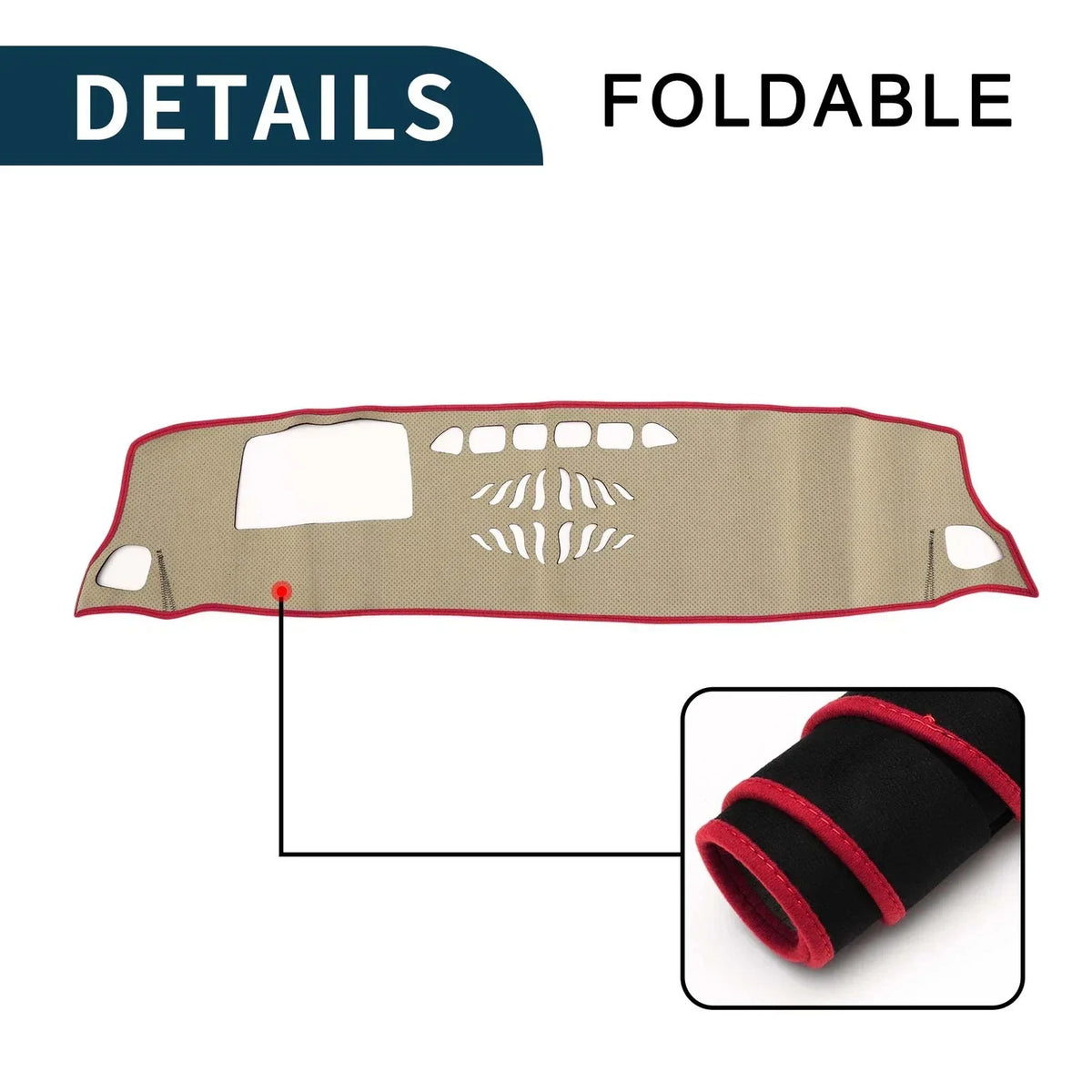 Dashboard Cover Mat - Black Red for GLB X247 Mercedes-Benz 2020-2022