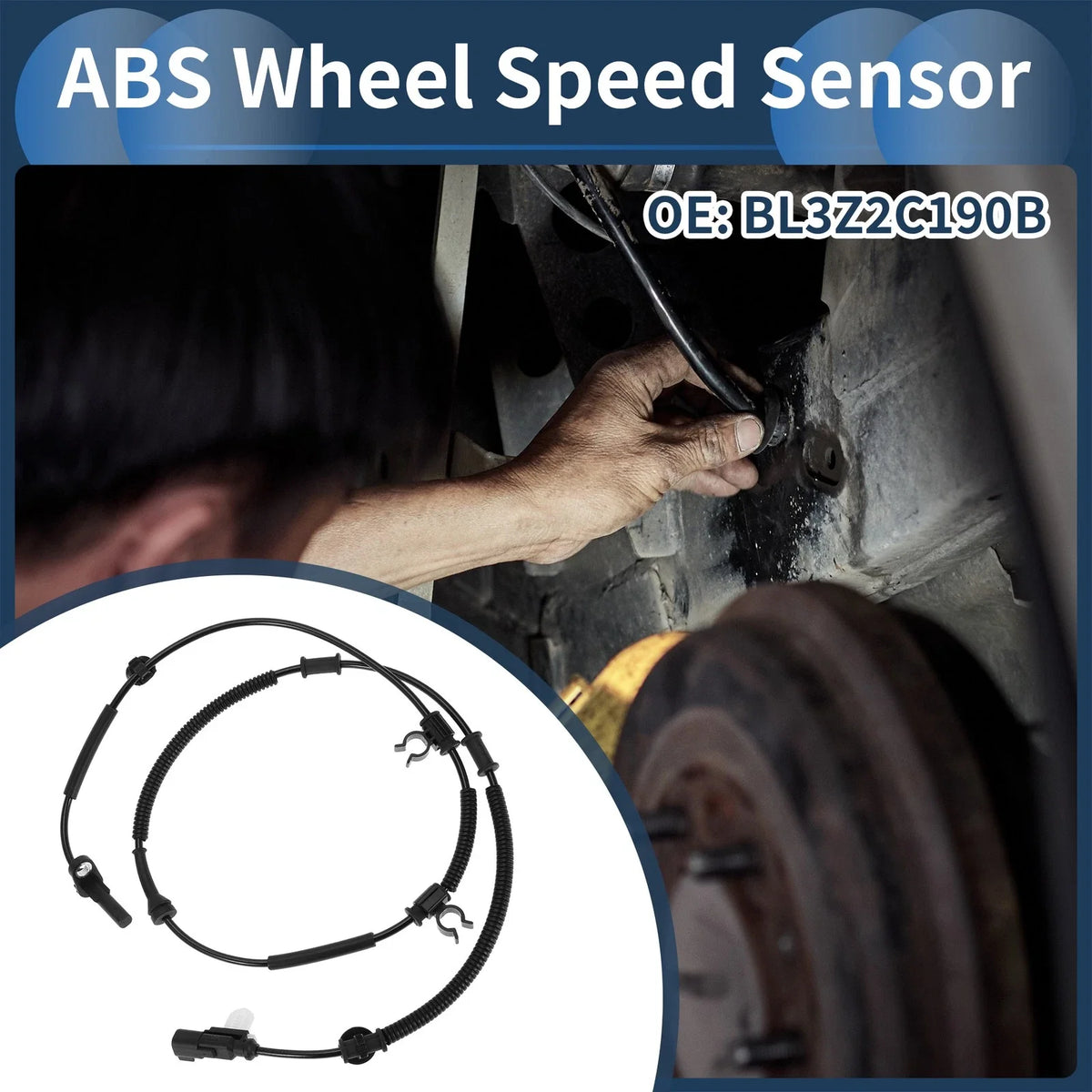 ABS Wheel Speed Sensor No.BL3Z2C190B for Ford F-150 (2011–2014) Rear Left