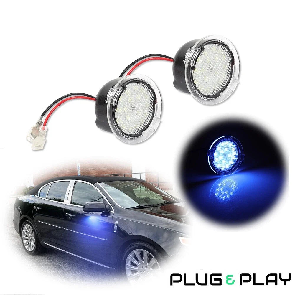 2X Ice Blue LED Side Mirror Puddle Lights for Ford F150 Edge Flex Taurus