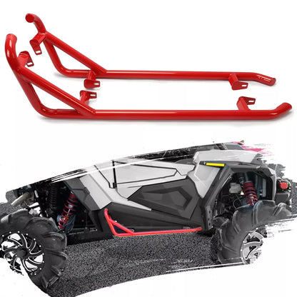 RED Nerf Bars Side Steps for Polaris RZR XP 900 1000 (2014–2022)