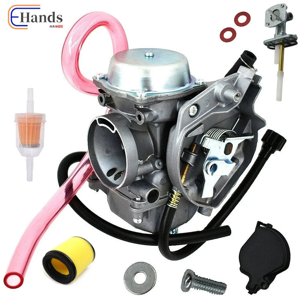 Fuel Valve Petcock & Air Filter with Carburetor for Arctic Cat ATV 250 300