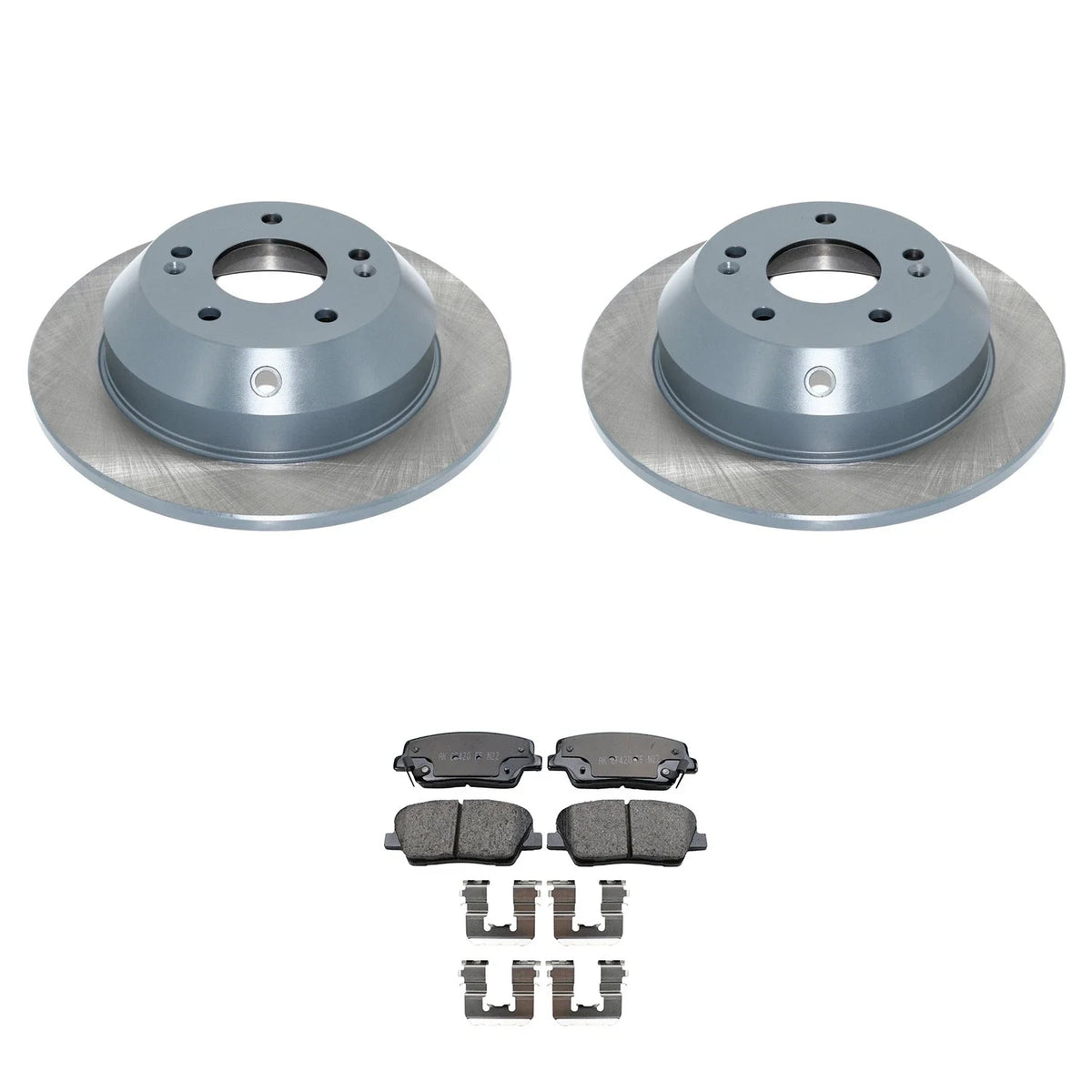 Ceramic Brake Pads & Rear Rotors Kit by Akebono for Santa Fe Sport 2013-2019