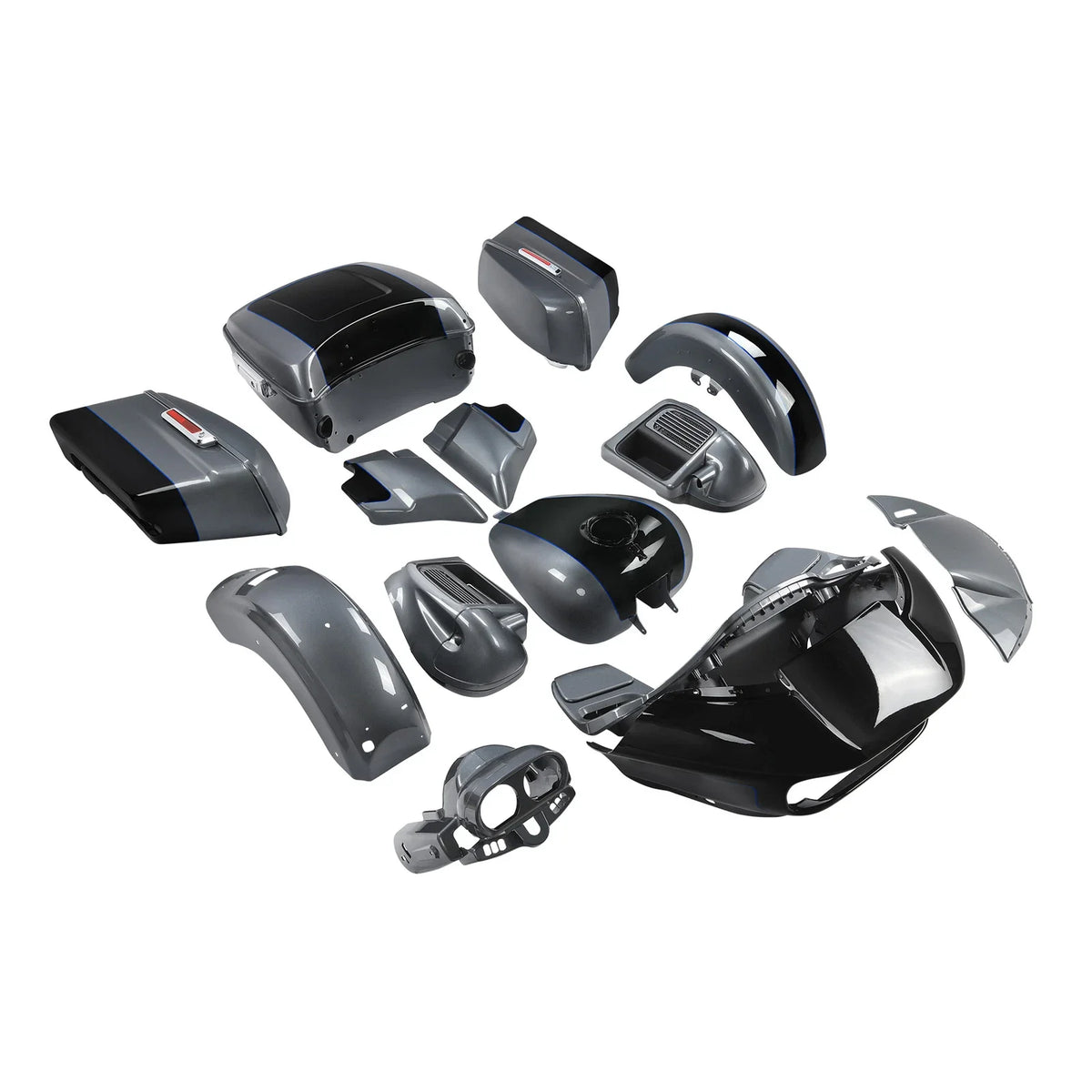 Fairings Body Kit for Road Glide Limited (2015–2023) Gauntlet Gray Metallic/Vivid Black