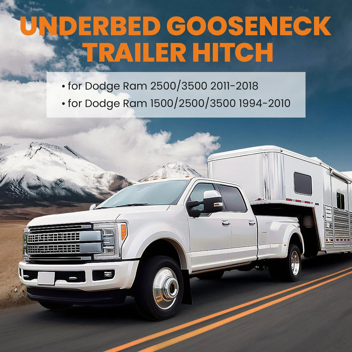 Flatbed Hitch for Trucks - Universal Underbed Design (6" x 8")