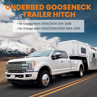 Flatbed Hitch for Trucks - Universal Underbed Design (6" x 8")