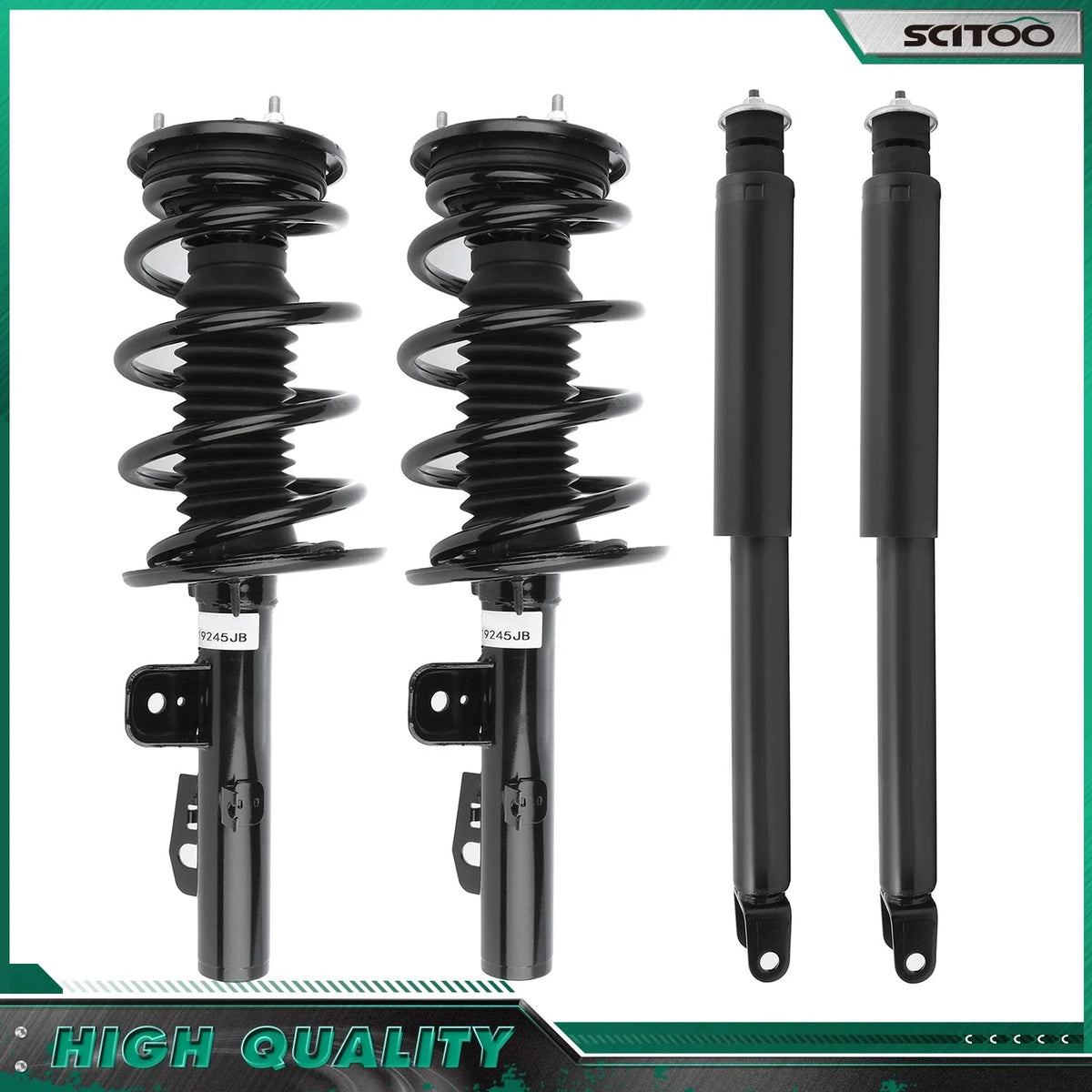 Front Strut Coil & Rear Shock Set of 4 for 2012 Ford Taurus