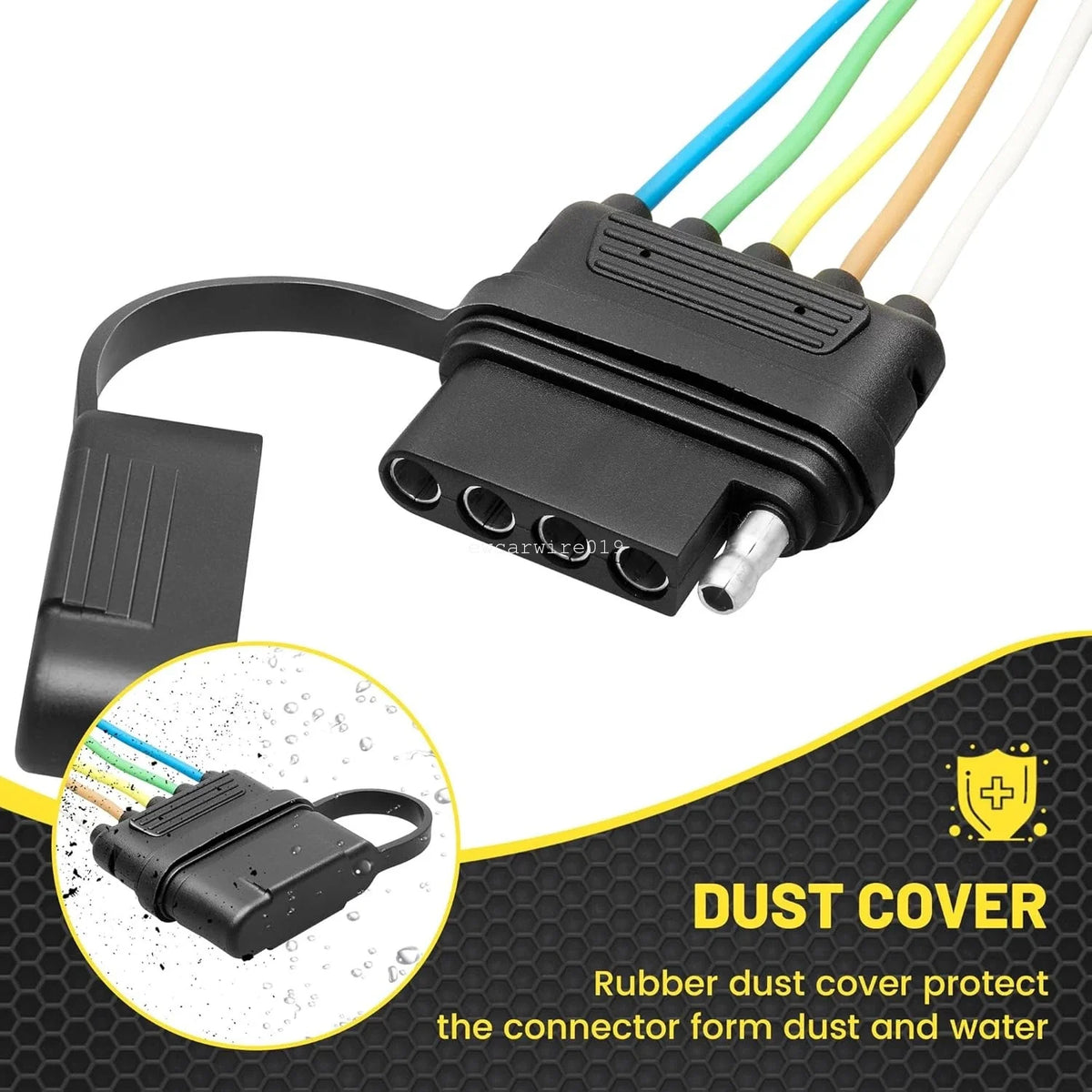 5-Pin Connector for Trailer Wire Harness Tail Brake Light Socket