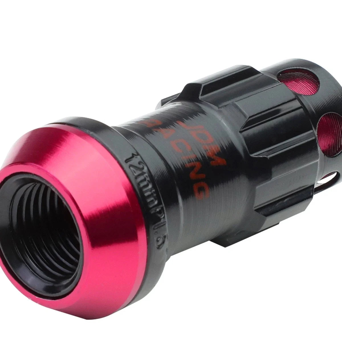 20Pcs Pink Aluminum M12x1.5 Close-End Rim Lug & Lock Nuts for Universal