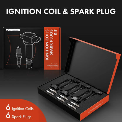 6-Pack Ignition Coils and Spark Plugs for Nissan Altima Frontier