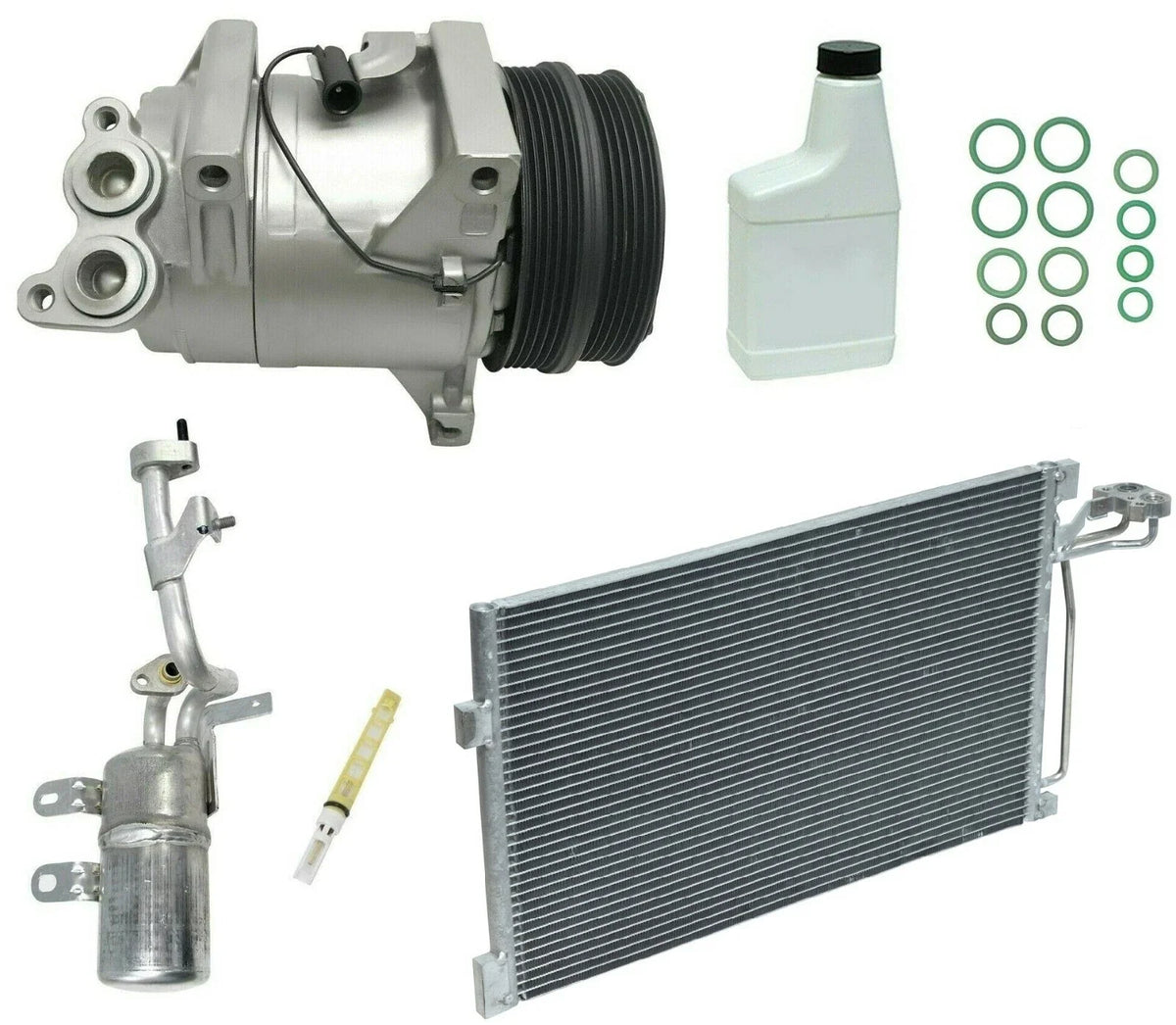 AC Compressor Kit Replacement with Condenser for Toyota Hiace (2005–2019)