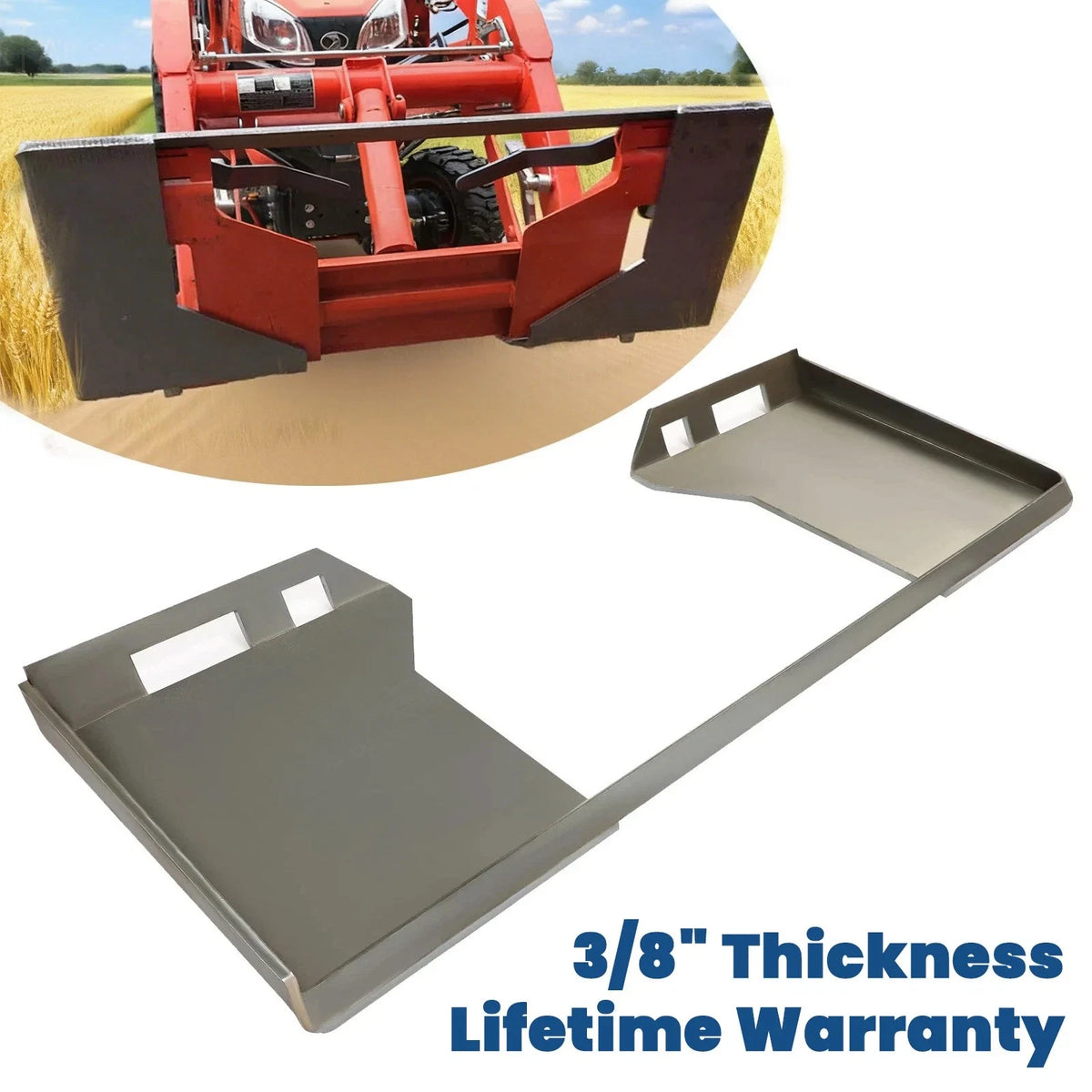 Quick Tach 3/8" Cut-Out Mount Plate for Bobcat and Kubota