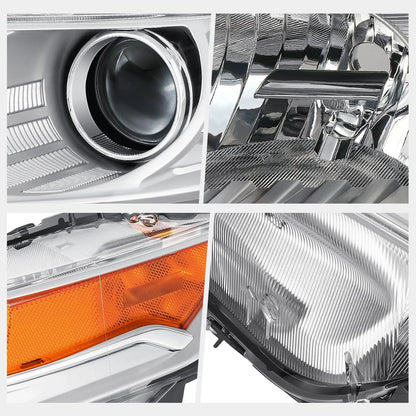 Projector Headlight Lamp Left for Acura TL 2009-2011 Chrome/Amber