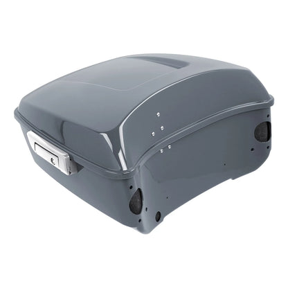Trunk Backrest Plate Mount Rack for Harley Touring (2014–2026) Gunship Gray
