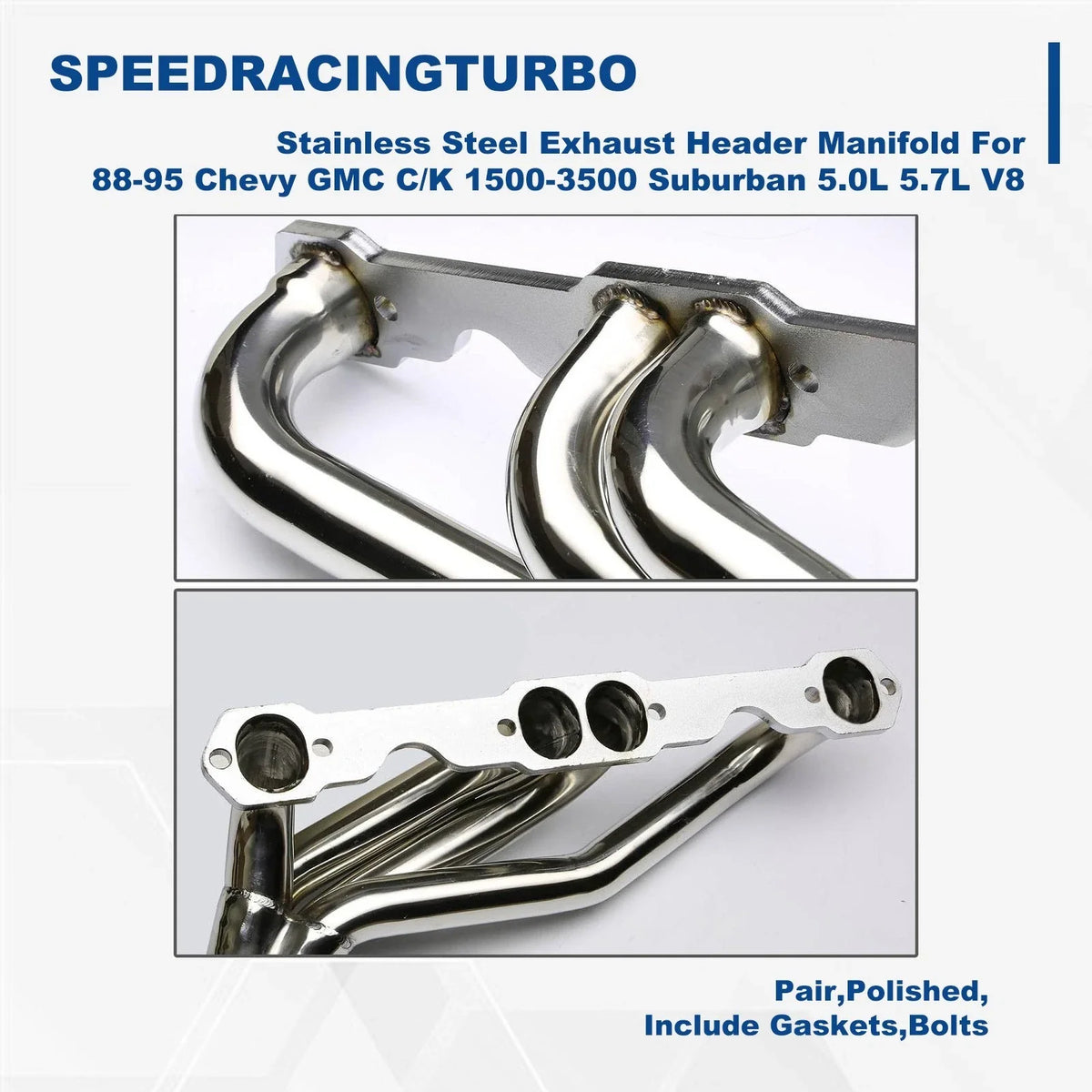 Header Exhaust Manifold for Chevy GMC C/K 1500-3500 Suburban (88-95)