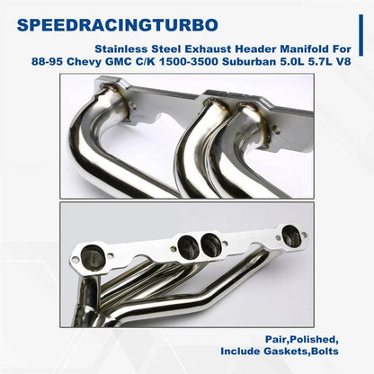 Header Exhaust Manifold for Chevy GMC C/K 1500-3500 Suburban (88-95)
