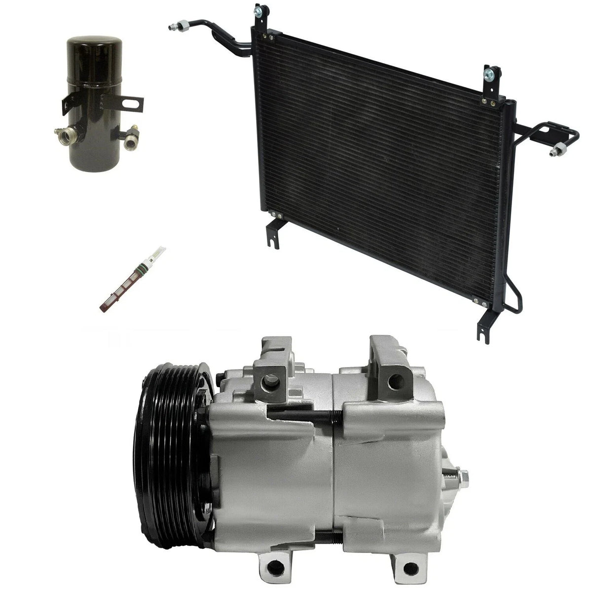 A C Compressor W Condenser Kit Replacement for Ford F 350 (1996–1996)