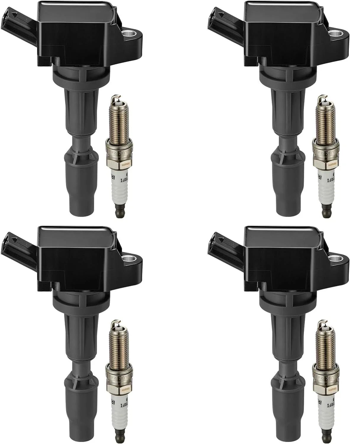 4-Pack Ignition Coil and Spark Plug for Genesis G80 5.0L (2017–2020)