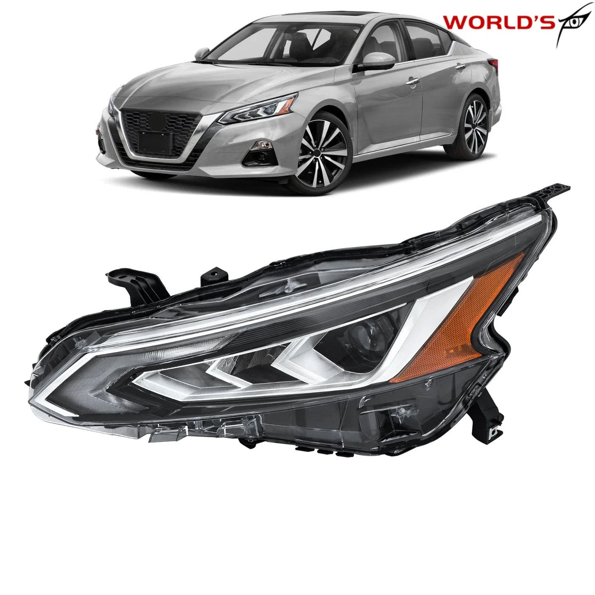 LED Headlight Assembly Chrome for Nissan Altima (2019–2020) Driver Side