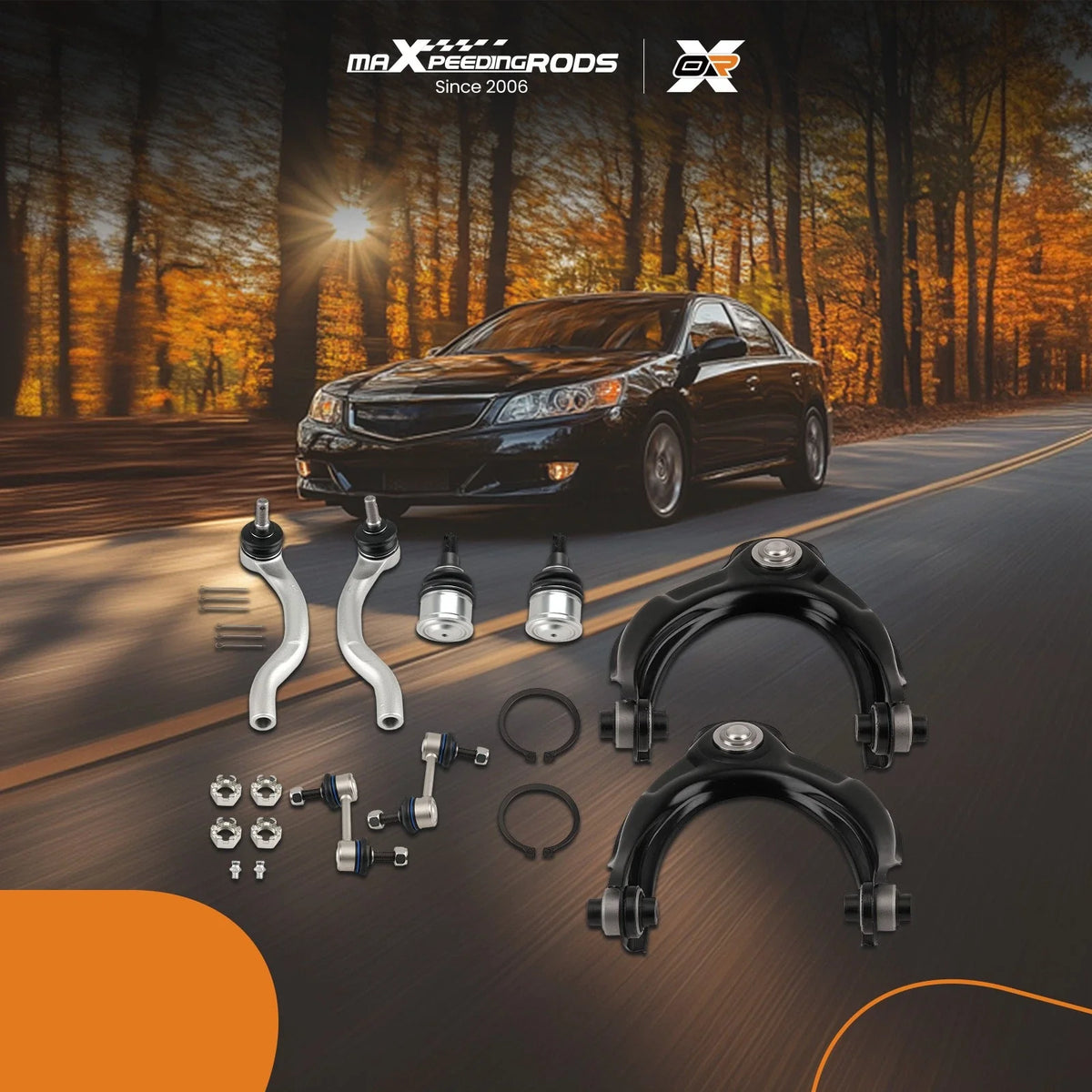 Set of 6 Front Upper Control Arms for Honda Accord (2008–2012) & TSX (2009–2014)