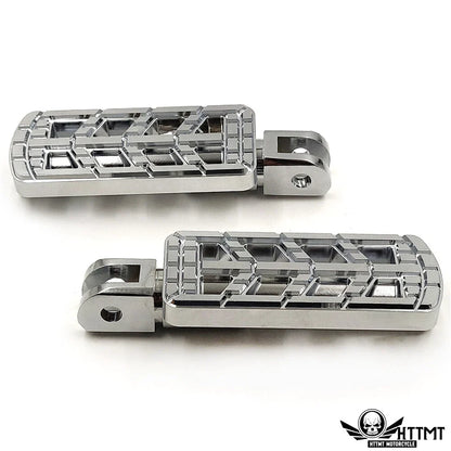 Chrome CNC Dominator Cut Foot Peg for Harley FXBB FXBR FXBRS FXLR (2018–2023)