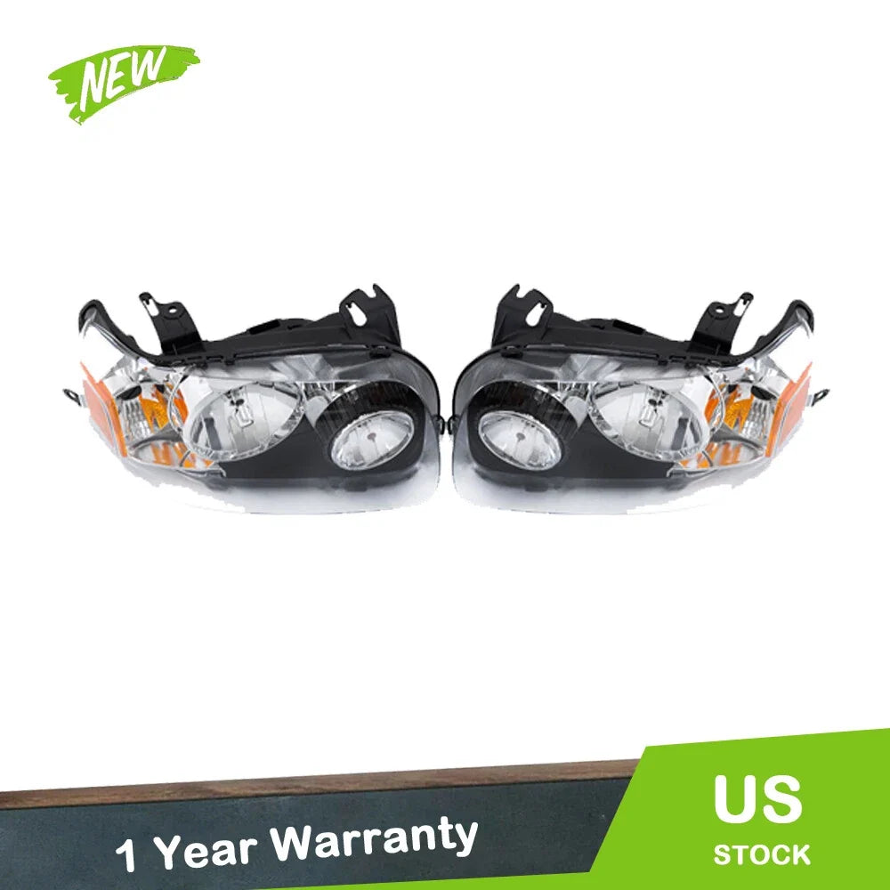 Set of 2 Headlights for Ford Escape (2005–2007) Clear Lens Halogen