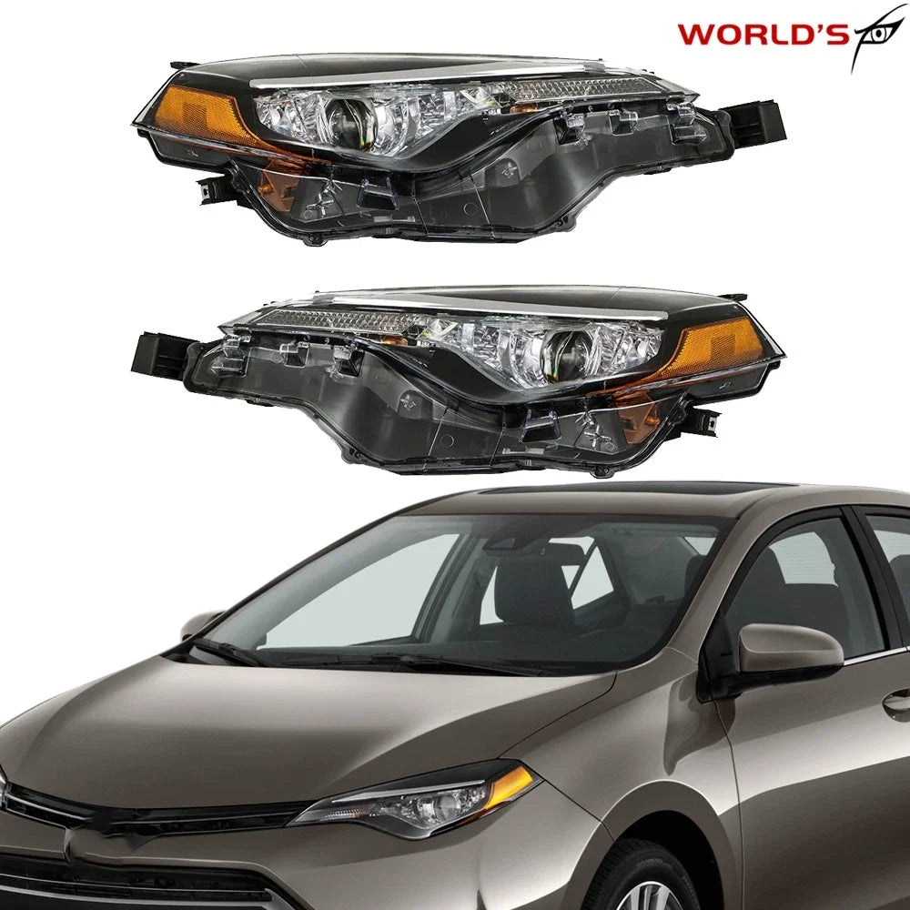 Set of 2 LED Headlight Assemblies for Toyota Corolla LE CE (2017–2019)