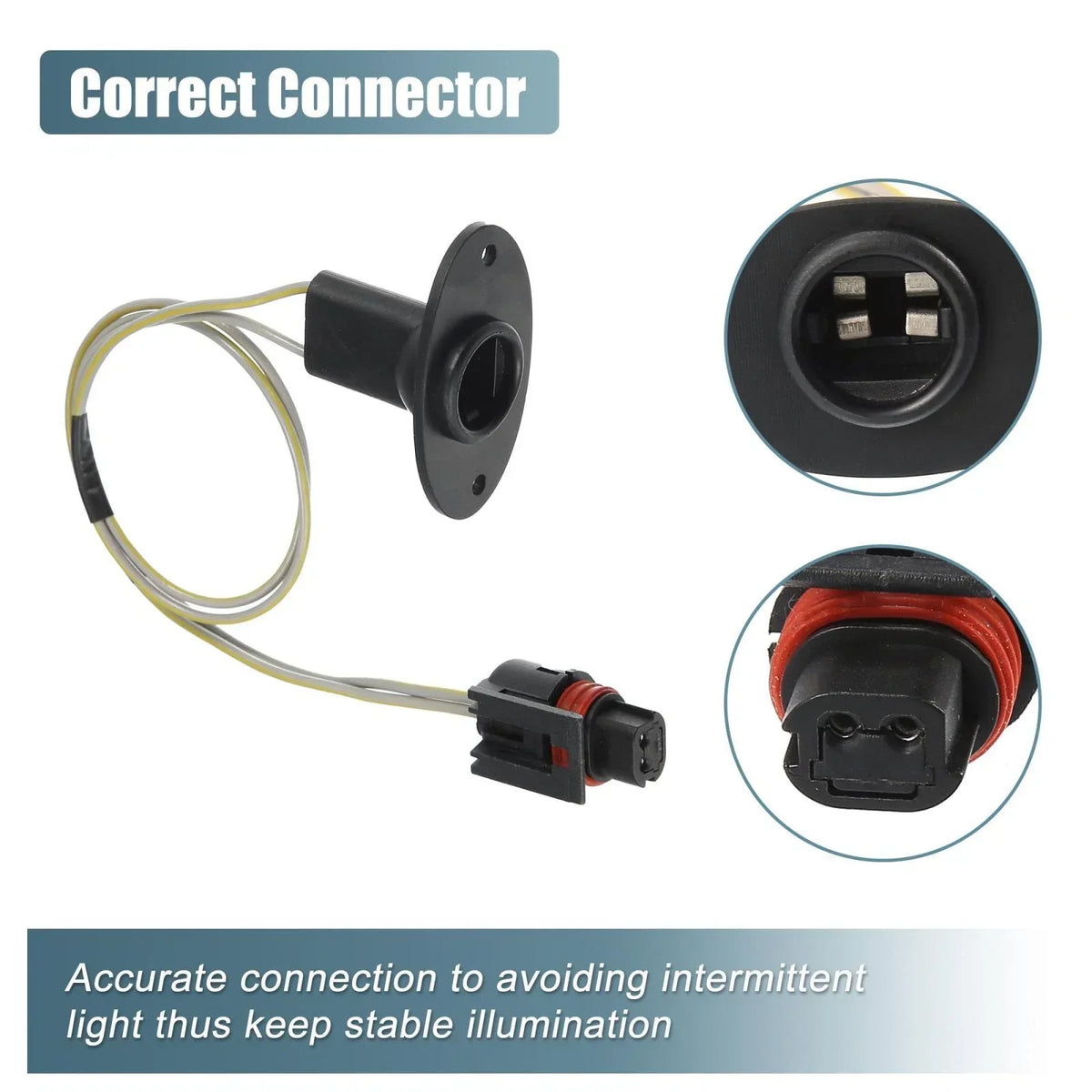 2 x License Plate Light Socket Wiring Harness for Dodge Ram 1500 2009-2018