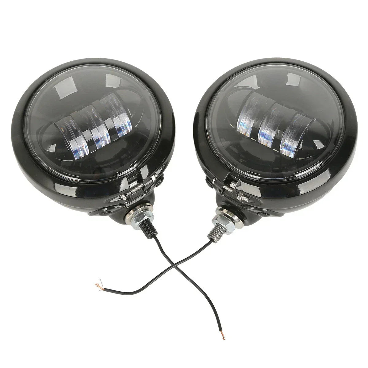 4.5" Auxiliary Spot Fog Lights Black LED for Harley
