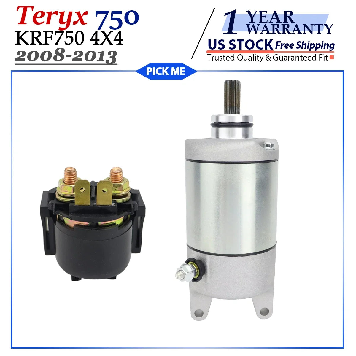 Starter for Kawasaki Teryx 750 4x4 (2008-2013) with Relay Included