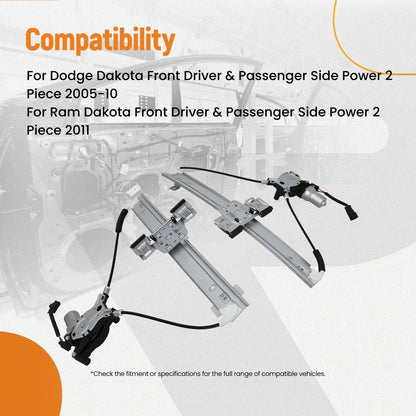 L&R Electric Window Regulator Assembly for 2005-2010 Dodge Dakota