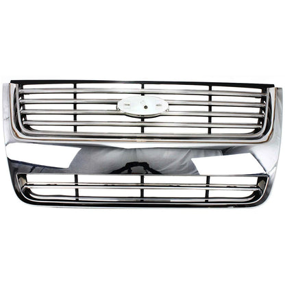 Grille for Ford Explorer (2006–2010) Chrome Shell w/ Black Insert