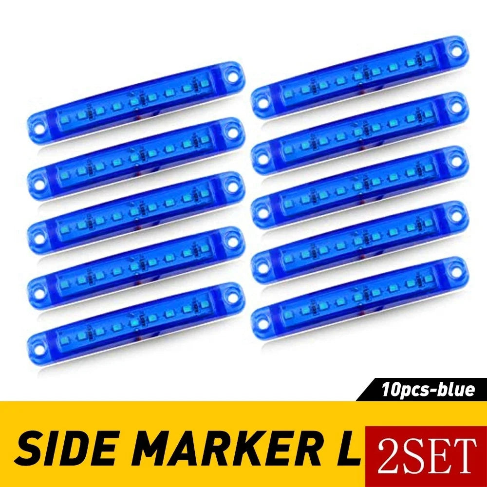 20PCS 9LED Sealed Marker Side Clearance Light for Car Truck Trailer (12V)