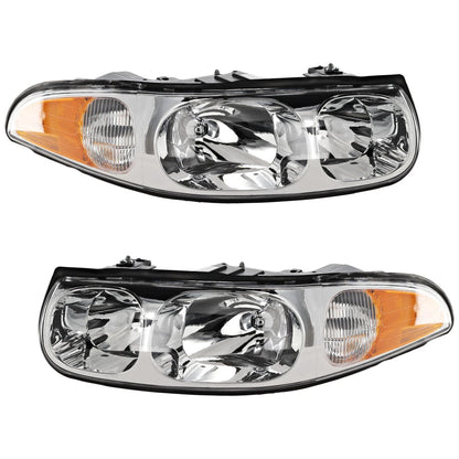 Halogen Headlight for Buick LeSabre (2000–2005) LH RH w/ Bulb