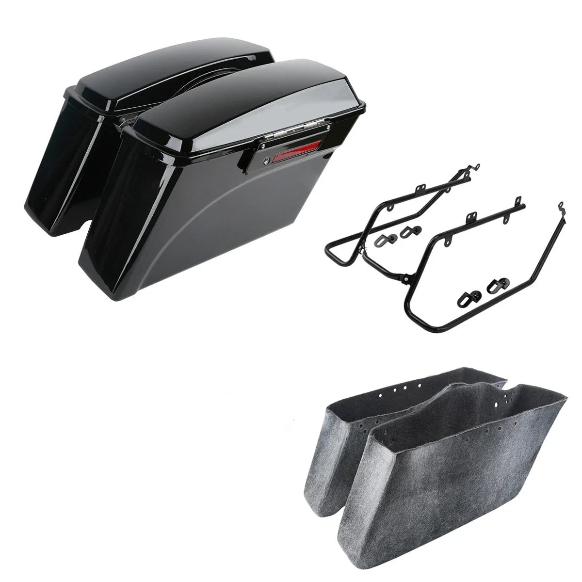 Hard Saddlebags & Bracket Kit for Dyna Super Glide 2008-2017