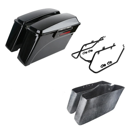 Hard Saddlebags & Bracket Kit for Dyna Super Glide 2008-2017