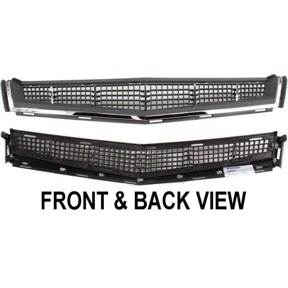 Bumper Grille for Cadillac CTS (2008–2012) Gray Chrome Molding