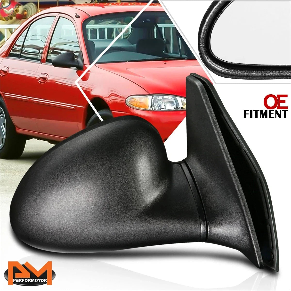 Side View Mirror Manual Adjust OE Style for Ford Escort 1998-2003