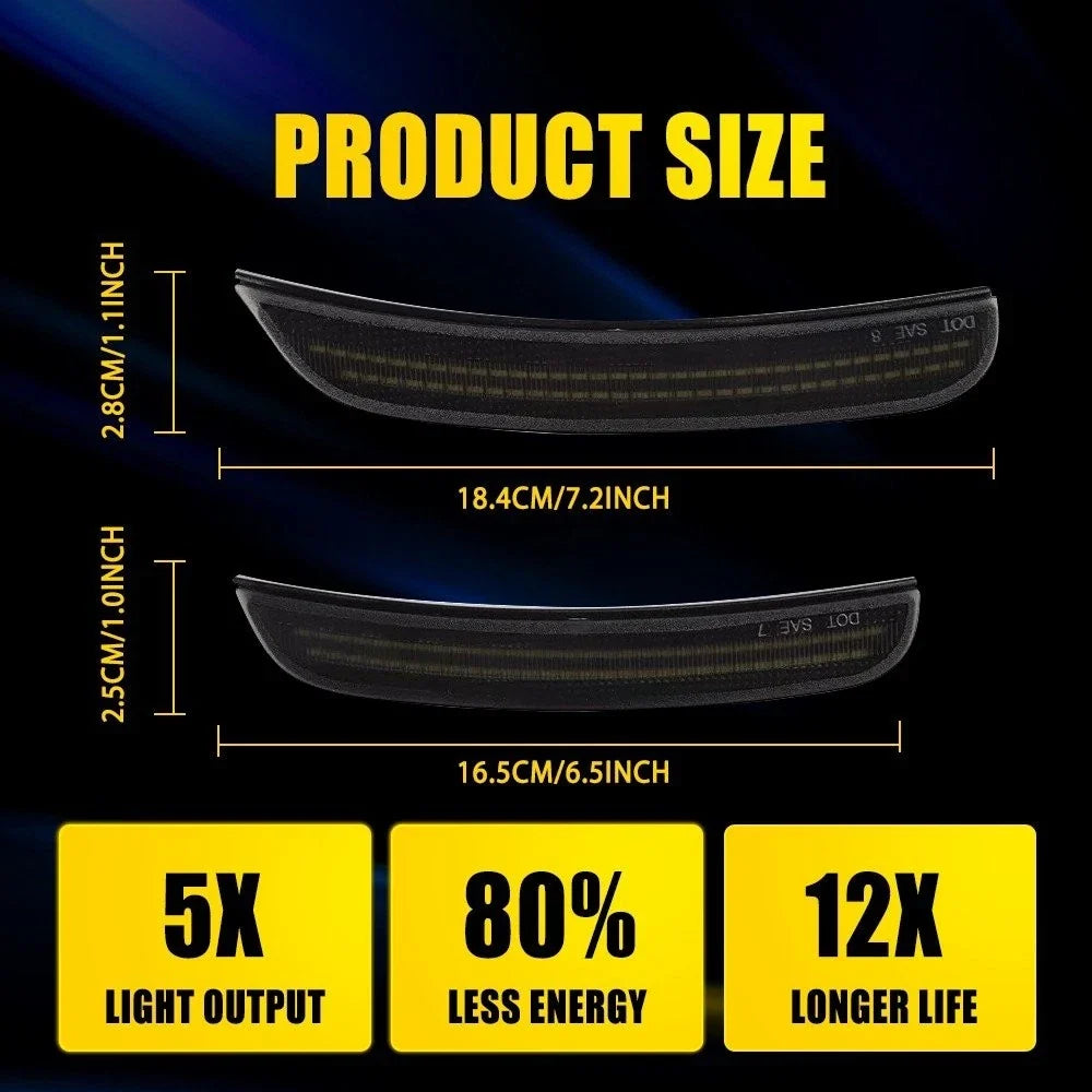 4X LED Side Marker Lights for Dodge Charger (2015–2023)