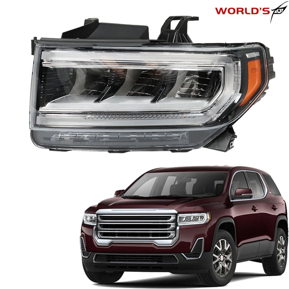 Full LED Headlight for GMC Acadia SL/SLE (2020–2023) Chrome Housing Left