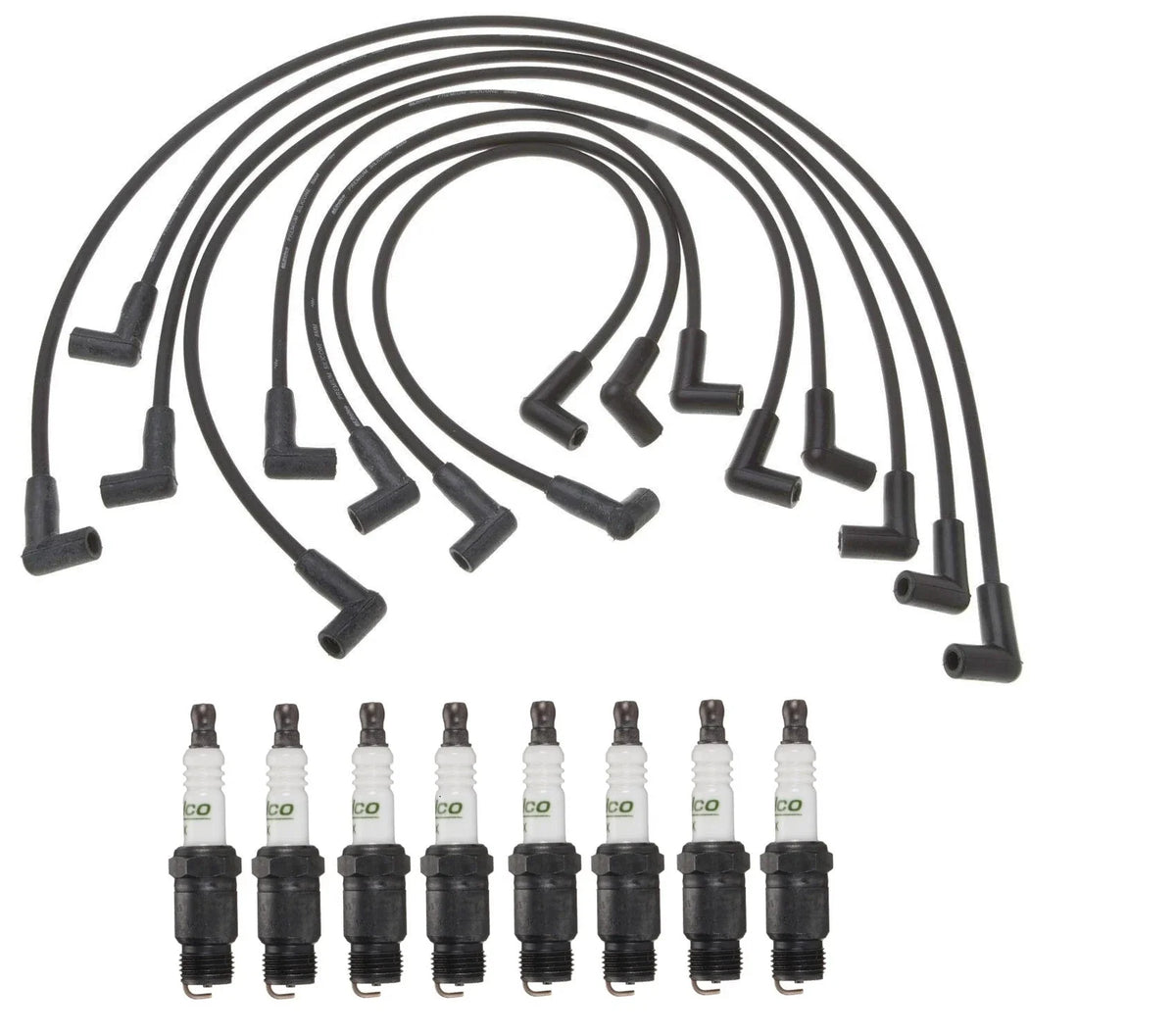 Professional Ignition Wire Set & 8 ACDelco Spark Plugs for Chevy P30 (1975–1999)