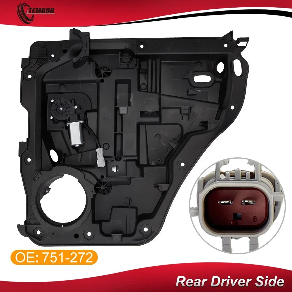Rear Left Window Regulator Assembly with Motor for Dodge Nitro (2007-2011)
