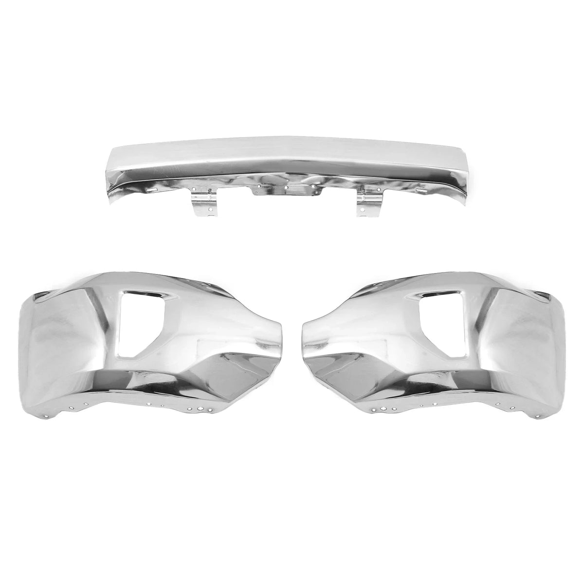 Front Bumper Face Bar - Chrome for Silverado 1500 2016-2019 with Fog Light