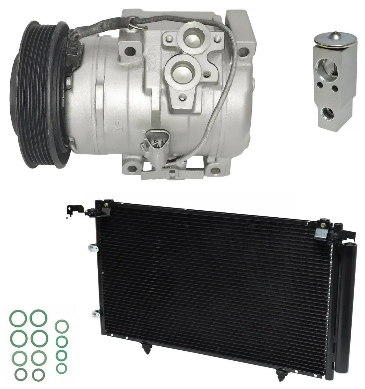 AC Compressor Kit with Condenser for Toyota Solara 3.3L (2007–2009)