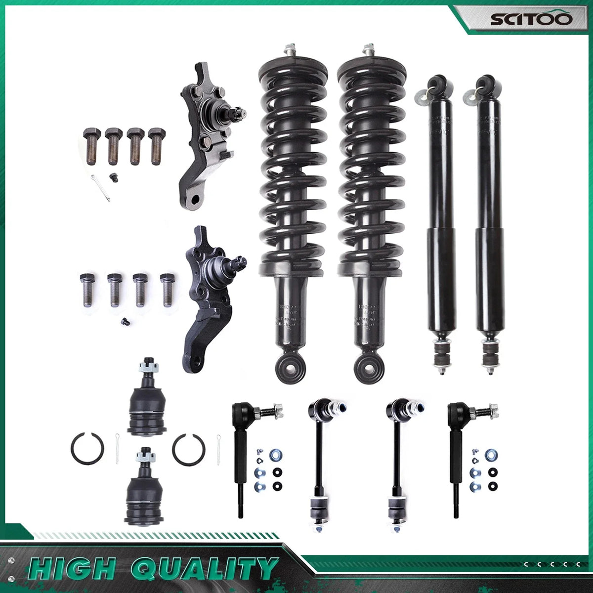 Complete Set of Shocks, Struts, Sway Bar & Tie Rods for 1996-2002 4Runner