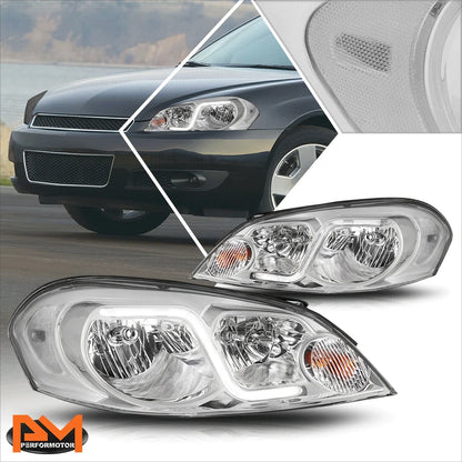 Chrome Housing Headlight with LED DRL for Chevy Impala 2006-2016