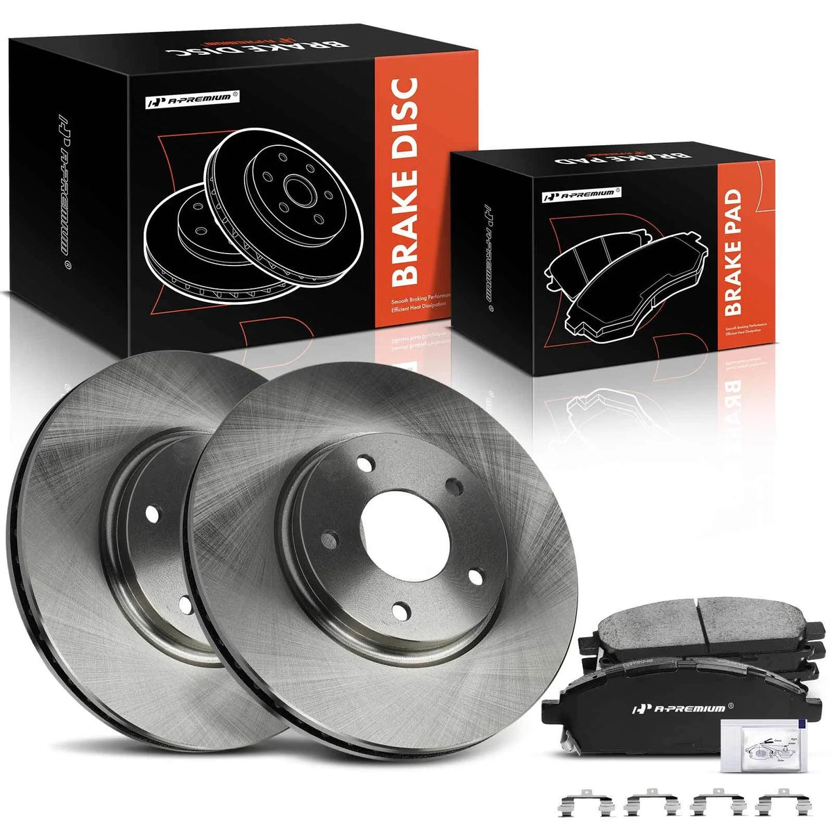 Front Disc Brake Rotors & Ceramic Pads for Nissan Quest (2004–2017)