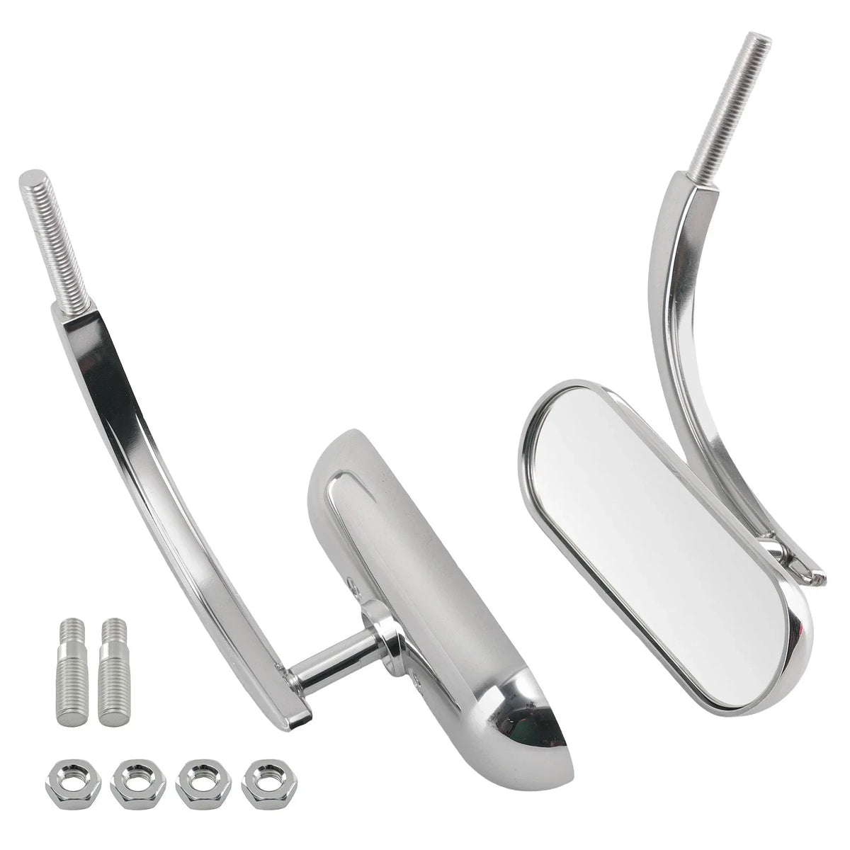 Chrome Mirrors for Yamaha Stratoliner/Royal Star Motorcycles (8mm 10mm)