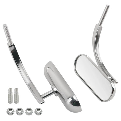 Chrome Mirrors for Yamaha Stratoliner/Royal Star Motorcycles (8mm 10mm)