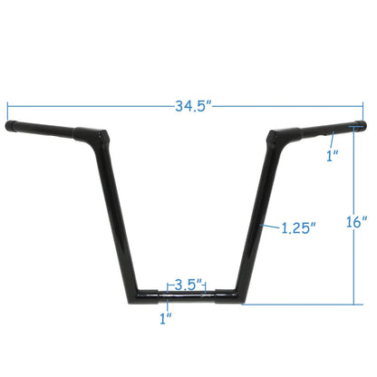 16'' Ape Hanger Handlebar for Harley Road King (1995–UP) FLD (2012–2016)
